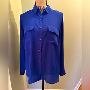Apt 9 Blouse Royal Blue Drapey Blouse